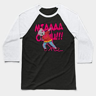 Rock singer cat pink Baseball T-Shirt